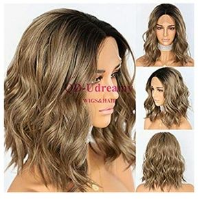 New Dark Roots To Ombre Brown Lace Front Wig